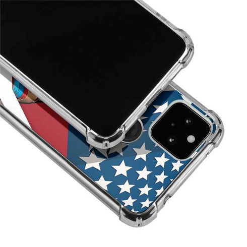 Marvel Captain America Action Pose Google Pixel 5 Clear Case